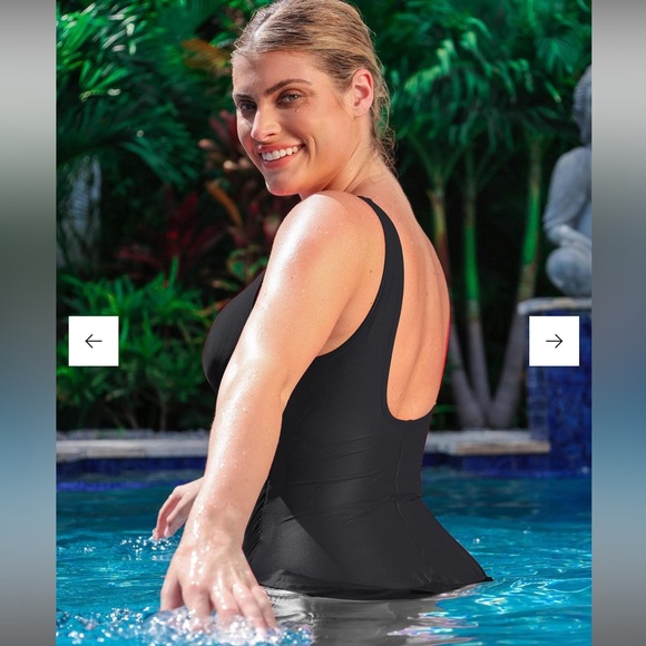 POPILUSH The Shapewear Slimming Tummy control Swimsuit Deep-V Neck One-Piece NWT - Picture 6 of 10